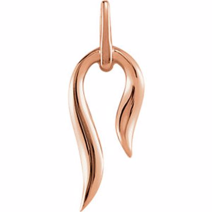 80762:78147:P 14kt Rose Freeform Pendant