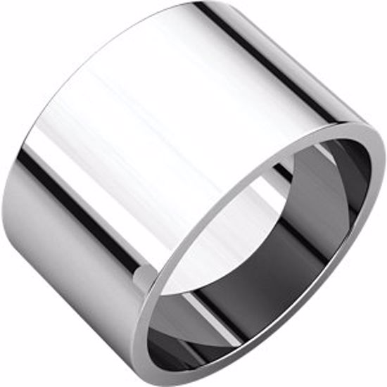 F8.5:906:P Sterling Silver 12mm Flat Band
