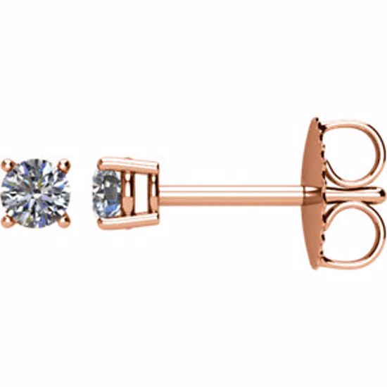 1874:70080:P 14kt Rose 1/5 CTW Diamond Earrings