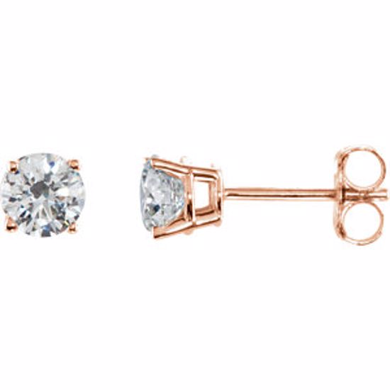 1874:70084:P 14kt Rose 3/4 CTW Diamond Earrings