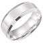 51287:206:P 10kt White 8mm Lightweight Beveled Band Size 6