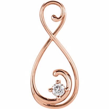 85971:106:P 14kt Rose 1/3 CT Diamond Freeform Pendant