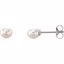 21372:103:P Sterling Silver 5-5.5mm Freshwater Cultured Pearl Earrings