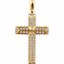 651389:103:P 14kt Yellow 1/3 CTW Diamond Cross Pendant