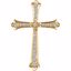 651390:112:P 14kt Yellow 1 CTW Diamond Cross Pendant