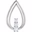 85977:105:P 14kt White 1/2 CTW Diamond Freeform Pendant