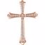 651390:1105:P 14kt Rose 1/3 CTW Diamond Cross Pendant