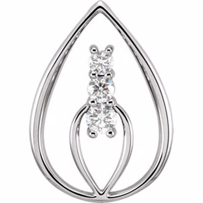 85976:6001:P 14kt White 1/2 CTW Diamond Freeform Pendant