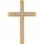651392:103:P 14kt Yellow 1/3 CTW Diamond Cross Pendant