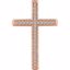 651392:105:P 14kt Rose 1/3 CTW Diamond Cross Pendant