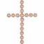 651393:108:P 14kt Rose 1/2 CTW Diamond Cross Pendant