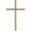 651394:112:P 14kt Yellow 1 CTW Diamond Cross Pendant