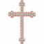 651391:105:P 14kt Rose 1/3 CTW Diamond Cross Pendant