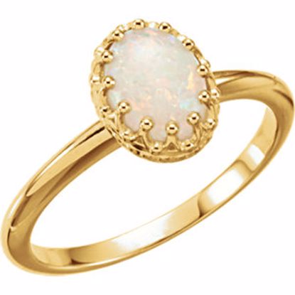 71561:101:P 14kt Yellow Opal Ring