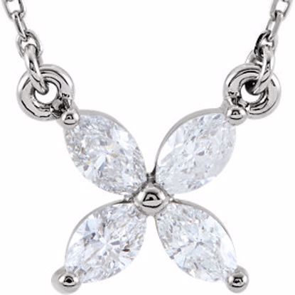 85941:101:P 14kt White 1/2 CTW Diamond 16" Necklace