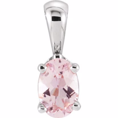 85859:126:P 14kt White Morganite Pendant