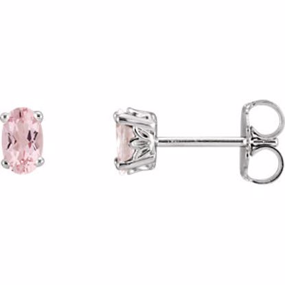 1920:127:P 14kt White Morganite Earrings