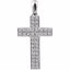 651396:104:P 14kt White 1/3 CTW Diamond Cross Pendant