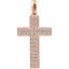 651396:105:P 14kt Rose 1/3 CTW Diamond Cross Pendant