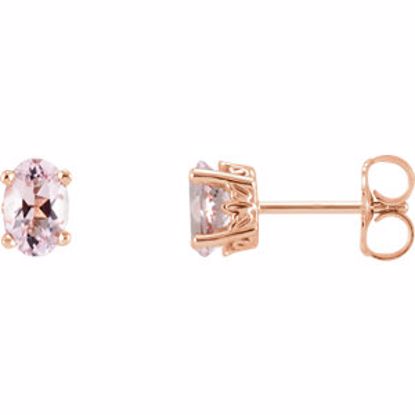 1920:131:P 14kt Rose Pink Morganite Earrings