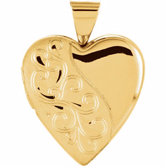 86045:1000:P 14kt Yellow Heart Locket