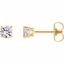 1874:70159:P 14kt Yellow 4mm Round White Sapphire Earrings
