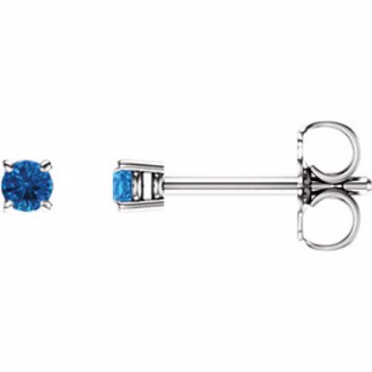 1874:70108:P 14kt White 2.5mm Round Swiss Blue Topaz Earrings