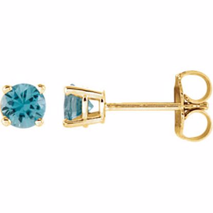 1874:70103:P 14kt Yellow 2.5mm Round Sky Blue Topaz Earrings