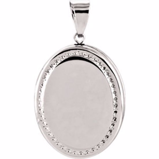 86039:1000:P 14kt White Oval Locket