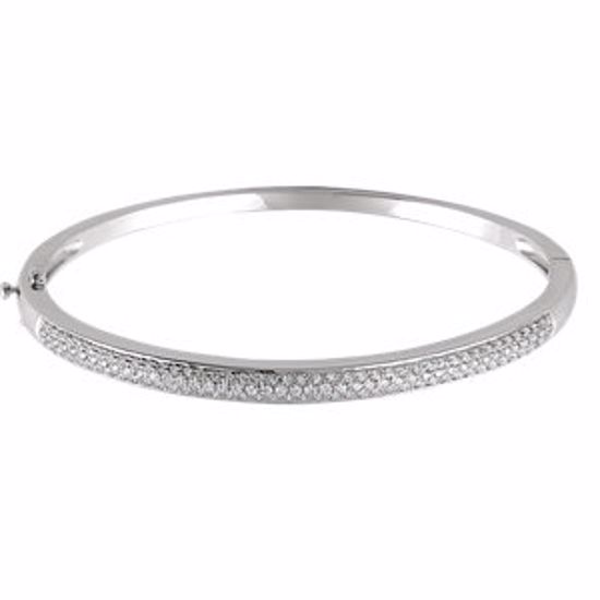 651578:60000:P 14kt White 1 CTW Diamond Pave' Bracelet