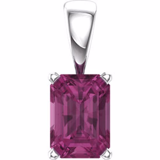 85861:110:P 14kt White Pink Tourmaline Pendant