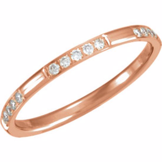 651021:104:P 14kt Rose 1/6 CTW Diamond Eternity Band Size 5