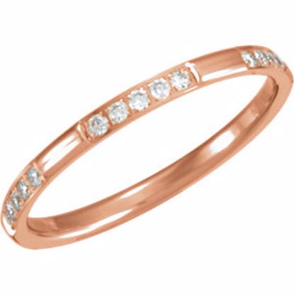 651021:107:P 14kt Rose 1/6 CTW Diamond Eternity Band Size 7