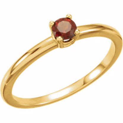 19399:100:P 14kt Yellow Garnet Mozambique "January" Youth Birthstone Ring