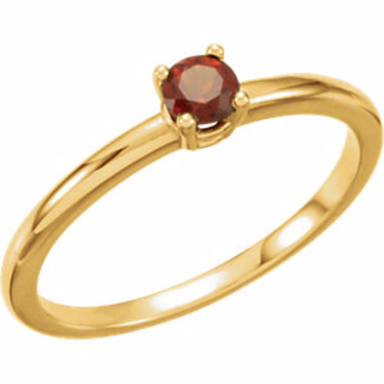 19399:100:P 14kt Yellow Garnet Mozambique "January" Youth Birthstone Ring