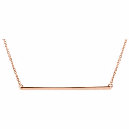 86048:1002:P 14kt Rose Bar 18" Necklace