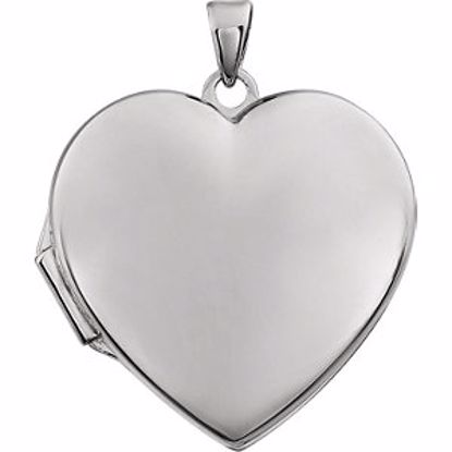 86053:1001:P 14kt White Heart Locket