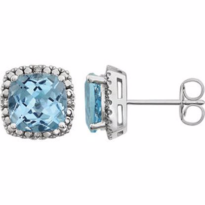 651605:101:P 14kt White Sky Blue Topaz & .06 CTW Diamond Earrings   