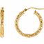 86063:1000:P Diamond Cut Hoop Earrings