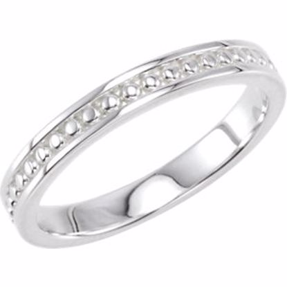 50928:1003:P 14kt White Stackable Ring