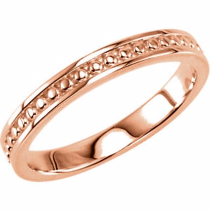 50928:1004:P 14kt Rose Stackable Ring