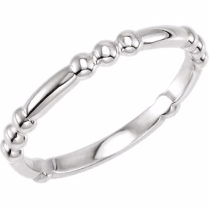 50942:1003:P 14kt White Stackable Ring