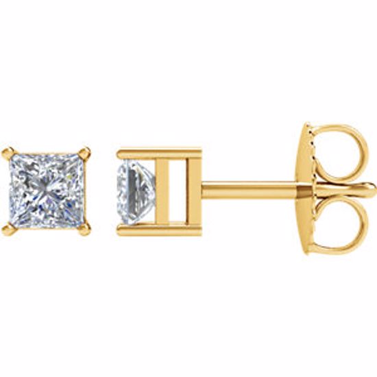 66231:60029:P 14kt Yellow 1 CTW Diamond Earrings