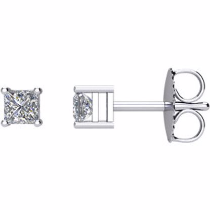 66231:60027:P Platinum 3/4 CTW Diamond Earrings