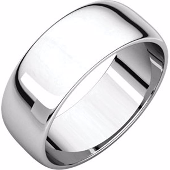 HRL6:1249780:P Sterling Silver 7mm Half Round Light Band