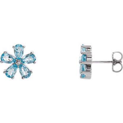 85942:107:P 14kt White Sky Blue Topaz Earrings