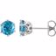 28808:70000:P 14kt White Swiss Blue Topaz Earrings