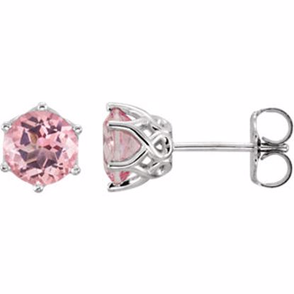 28808:70002:P 14kt White Baby Pink Topaz Earrings