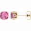 28190:70066:P 14kt Yellow Pink Topaz Earrings