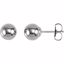 20865:1009:P 14kt White 6mm Ball Earrings